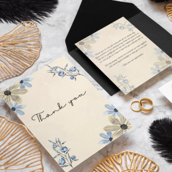 Wedding Thank you Cards (Pack of 10) - Picture 1 of 4